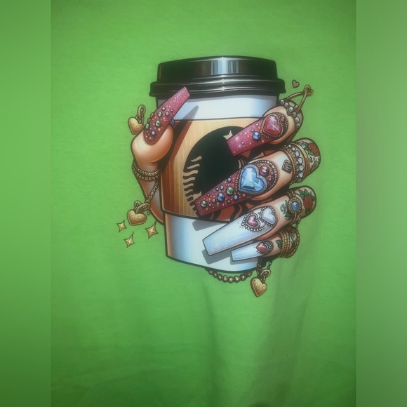 SALE NEW Custom Made Nails and Coffee Tee Offers Welcomed - Picture 6 of 7